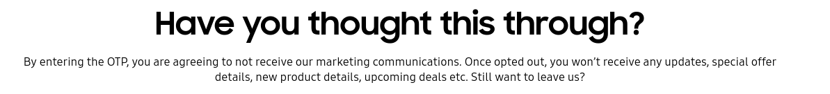 Have you thought this through